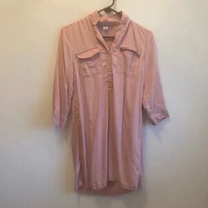 Old Navy Blush Pink Button Down Dress Size Small Petite